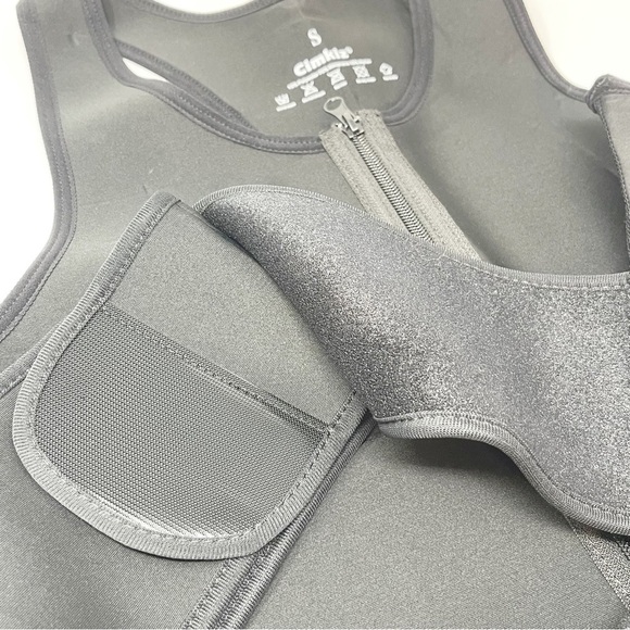 CIMKIZ Women’s Black Neoprene Blend Sauna Fitness Vest Waist Trainer Size Small - Picture 10 of 11